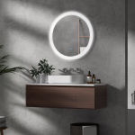 LED-vannitoa peegel &Oslash;70 cm, 3 heledat v&auml;rvi, IP44, puutetundlik, uduvastane
