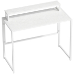Kokkupandav kirjutuslaud 100x48x87.5 cm valge, monitorialus, MDF