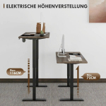 Reguleeritava k&otilde;rgusega elektriline laud Vinsetto 140x70x116cm, pruun/must