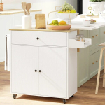 K&ouml;&ouml;gik&auml;ru Homcom 106x42x87cm, valge/helesinine pruun v&auml;rv