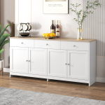 Kummut 3 sahtli ja 4 uksega - 160 x 37 x 75 cm - sobib elutuppa ja s&ouml;&ouml;gituppa