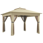 Paviljon, 336x336x250-270 cm, pruun, veekindel kokkupandav