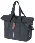 &Uuml;hekordne linna jalgrattakott BASIL CITY BICYCLE HANDBAG 8&ndash;11 l, KF-Hook s&uuml;steem, veekindel must (UUS)