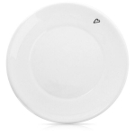 V&auml;ike keraamiline taldrik valge s&uuml;damega 12 cm, Lėk&scaron;tutė keraminis baltas &Scaron;IRDIS 12 cm