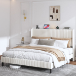 Pehme voodiraam metallliistudega 180x200cm 1 tk
