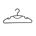 Daphne riidepuud, 42&times;0,8&times;21 cm, 10 tk, mustad