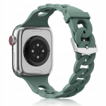 &bdquo;BestAccessories" silikoonrihm A. Watch 4 5 6 7 8 9 10 11 SE 44/45/46 mm Ultra 1 2 3 49 mm, roheline
