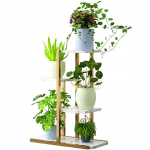Lillepostament Framado, 68 cm, kuldne/valge