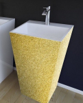Kivimassist valamu jalaga Besco Vera/O Glam Gold, 40 x 50 x 85 cm