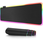 Hiirepadi RGB, 80x30 cm suur LED m&auml;ngurihiirepadi, lai arvutihiire alus matiga, libisemisvastane gaming hiirepadi klaviatuuri ja hiire jaoks, v&auml;rvilise taustvalgustusega RGB LED hiirematt m&auml;ngimiseks ja kontoriks