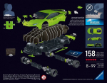 Ravensburgeri 3d pusle Lamborghini Hurac&aacute;n Evo 152 &uuml;ksikasjad