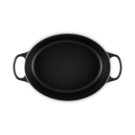 Le Creuset kaas 35 cm, must, ovaalne, malm, Juodas