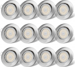 Cloksh s&uuml;vistatavad LED valgustid, 6W, 3000K, 12 tk