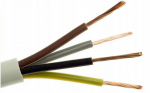 Owy 4x1,5 H05vv-f Elektrokabel valge kaabel - 10m