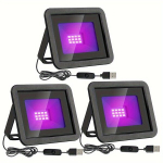 UV taskulamp, USB,, 3 pakuotės