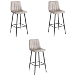 3 baaritooli komplekt Pozza, 104x43x35 cm, liivakarva