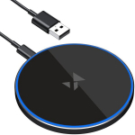 Must USB-C kaabliga 15W juhtmevaba laadija musta v&auml;rvi