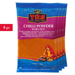 Eriti terav chillipulber, Chilli Powder Extra Hot, TRS, 4x100g