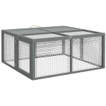 V&auml;ikeloomade puur, kokkupandav j&auml;neseaedik, puidust, 110 x 105 x 50 cm, hall