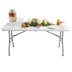 Kokkupandav catering-laud FUNFIT GARDEN 180 cm (valge, tugevdatud 3,5 cm)