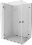 Mexen Lunar-B Duo du&scaron;ikabiin avanemiss&uuml;steemiga 85 x 75 cm, l&auml;bipaistev, pintseldatud gun gray - 832-085L-075P-66-00