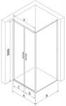 Mexen Exo du&scaron;inurk p&ouml;&ouml;ratav 80 x 75 cm, l&auml;bipaistev, kuldne - 814-080-075-50-00