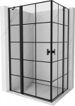 Mexen Mist Duo p&ouml;&ouml;rduksega du&scaron;inurk 80 x 75 cm, must ruudustik, must - 8A4-080L-075P-70-77
