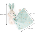 Doudou lapin citrus bouquet - Kaloo - Soft square - 18 cm - Birth - Blue - Unisex