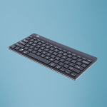 R-go Compact Break juhtmevaba Bluetooth-klaviatuur, Us Qwerty, must