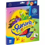 Kerge plastiliin "dinosaurused" Sensorio Kids - 16 v&auml;rvi