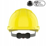 Jsp Evolite kollane ventilatsiooni ja rattaga kaitsekiiver