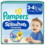 P&uuml;ks-m&auml;hkmed PAMPERS Pants Splashers, suurus 3, 6-11 kg, 12 tk