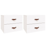 vidaXL seinale kinnitatavad &ouml;&ouml;kapid, 2 tk, valge, 50 x 36 x 40 cm