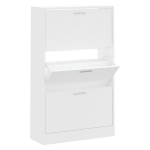 vidaXL jalatsikapp, valge, 63 x 24 x 103 cm, tehispuit