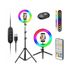 Ringikujuline RGB LED lamp 30 cm koos statiivi ja muude tarvikutega