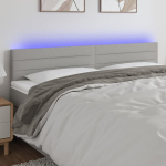vidaXL LED-voodipeats, helehall, 160x5x78/88 cm, kangas