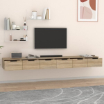 vidaXL seinakapp, 2 tk, sonoma tamm, 102x30x20 cm, tehispuit