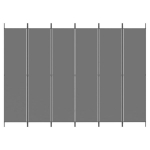 vidaXL 6 paneeliga ruumijagaja, antratsiithall, 300x220 cm, kangas