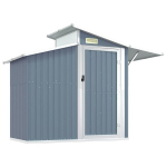vidaXL aiakuur, hall, 270 x 130 x 208,5 cm, tsingitud teras