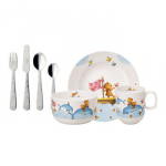 Laste n&otilde;udekomplekt Villeroy & Boch Happy as a Bear, 7-osaline, portselan, pestav n&otilde;udepesumasinas