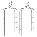 vidaXL aiakaared 2 tk, must, 120 x 38 x 260 cm, teras