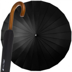 Malatec presidendi vihmavari 24 ribiga, must, l&auml;bim&otilde;&otilde;t 145 cm