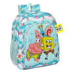 Kooliseljakott Spongebob Stay positive Sinine Valge (32 x 38 x 12 cm)