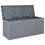 vidaXL aia hoiukast, hall, PP-rotang, 270 l