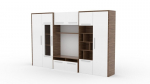 Sektsioon ADRK Furniture Mario, valge/pruun