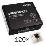 Glorious PC Gaming Race Gateron Black Switches Linear & Silent 120 vnt.
