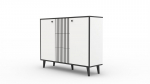 Kummut ADRK Furniture Fadi, valge/must