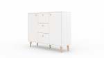 Kummut ADRK Furniture Besa 2D3S, valge/pruun