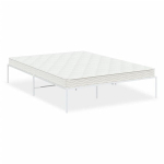 vidaXL metallist voodiraam, valge, 150x200 cm