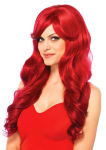 Parukas Long Wavy Red, punane